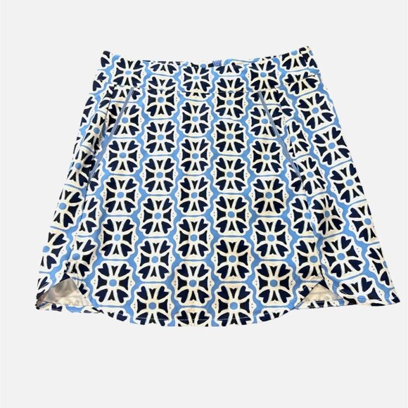 Vineyard Vines Performance Womens Skort White Blue Print Size 0 - Picture 6 of 8